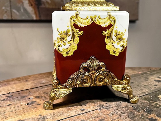 Image 1 of Itailan Hollywood Regency style tall ceramic buffet lamp