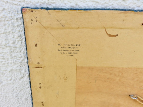 Image 1 of Arazzo Gilles Duvert, astratto, futuristico, arazzo in lana, Francia, anni '70