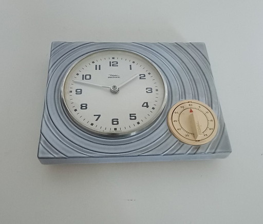 Orologio da cucina Diehl degli anni '60 con sveglia