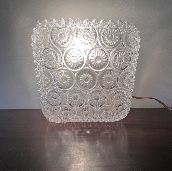 Image 1 of Floral Glass Ceiling Lamp 1970s