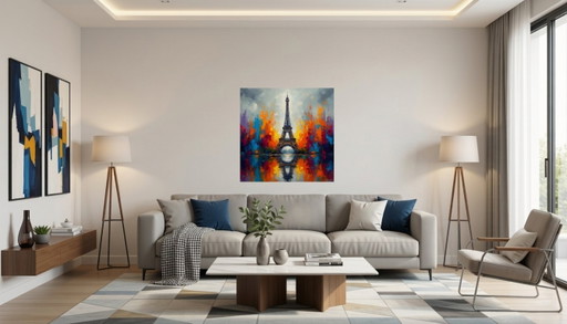 Torre Eiffel astratta / Torre Eiffel astratta / 60x60 cm