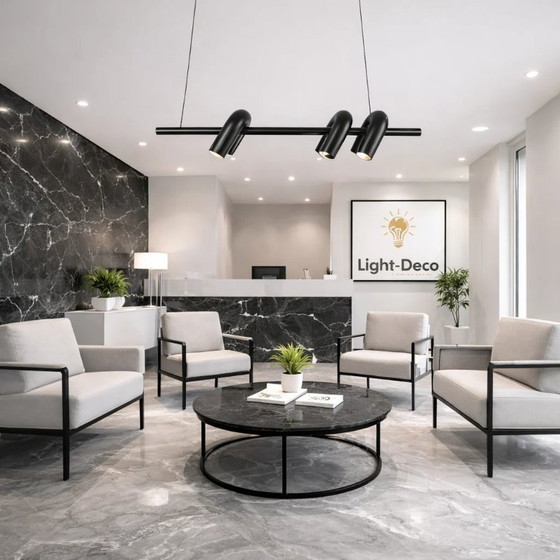 Image 1 of Lámpara de araña de comedor Cirkus con un diseño tubular arquitectónico moderno