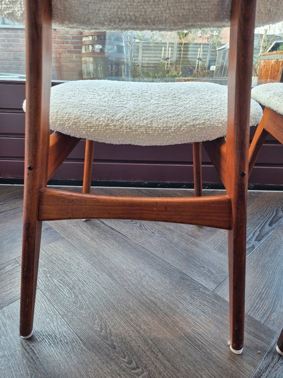 Image 1 of Vintage Danish style dining chairs teddy fabric