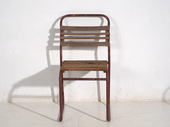 Chaises de jardin rouges antiques (env. 1920). Lot de 2 pièces #16 – Wood, Iron (photo 34 of 40)