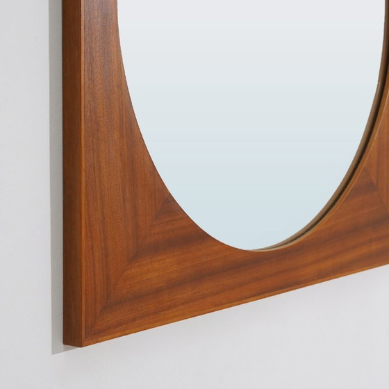 Image 1 of Teakhouten wandspiegel, jaren 60