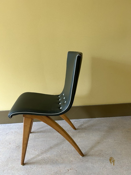 Image 1 of 6 sedie Swing Chair di design – G.J. van Os | Design olandese di metà secolo