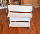 Carrito de servicio DINETT - Edición especial elegante - Un diseño original de Bremshey - Cromo y blanco