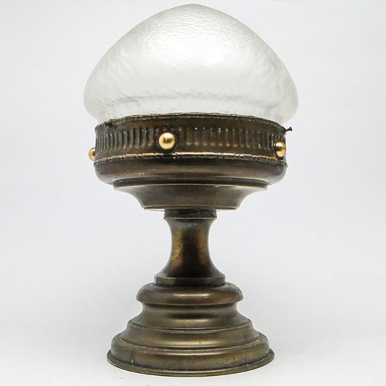20th Century Pendant Lamp, Austro-Hungary, 1890s – Glass, Brass (photo 11 of 14)