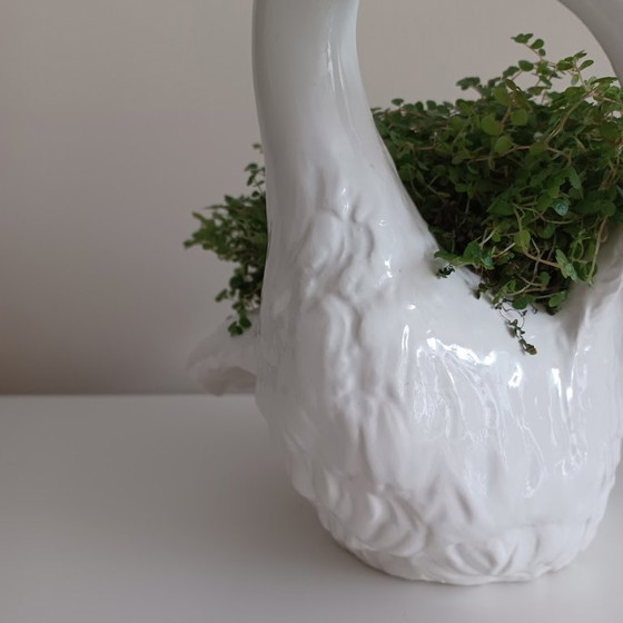 Image 1 of Vintage '50-'60 Bassano zwaan- Italiaans keramiek. majolica