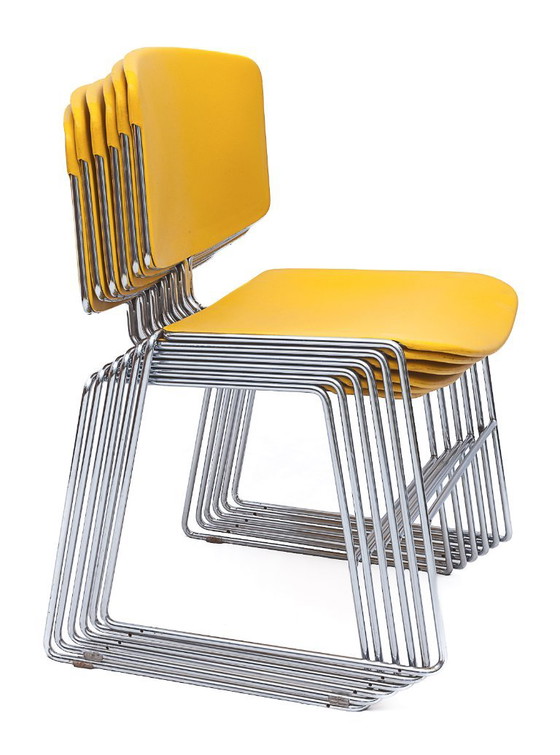 Set di 6 sedie Max Stacker – Steelcase Strafor, Sedie da pranzo, Cromo (photo 13 of 13)