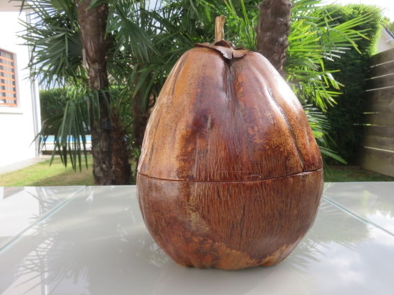 Image 1 of Secchiello per ghiaccio in cocco naturalizzato, 1970