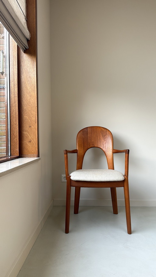 Vintage Danish teak wooden chair Niels Koefoed