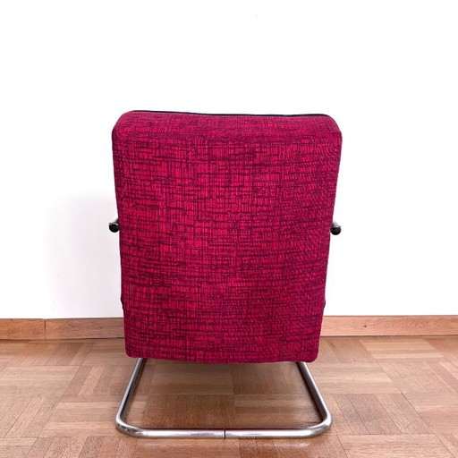 Functionalist armchair, restored, Czechoslovakia 