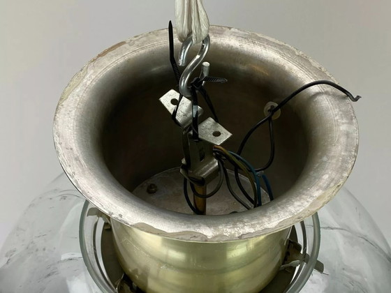 Image 1 of Lámpara de techo de los años 60 y 70, lámpara esférica de cristal Doria, diseño de la era espacial.