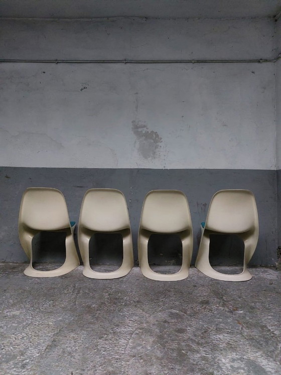 4 chaises Casalino vintage de style Space Age, conçues par Alexander Begge pour Casala. (photo 25 of 33)
