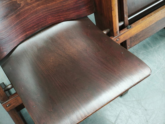 Image 1 of Panchina da cinema ceca a due posti degli anni '20 in legno di faggio, stile Art Déco.
