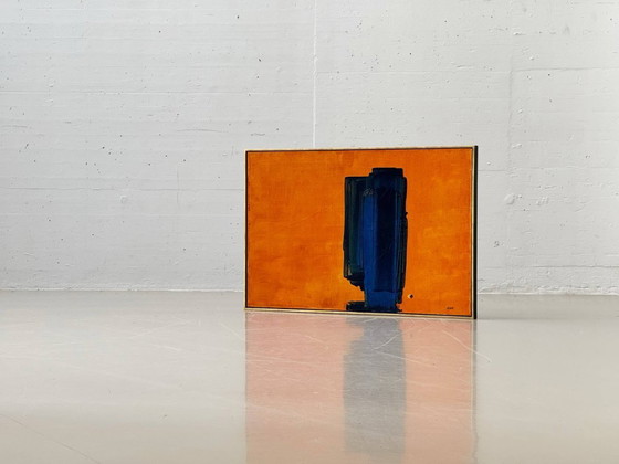 Image 1 of Abstraktes Gemälde, signiert, Schweiz 1970er