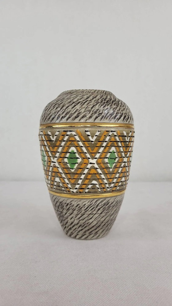 Jarrón de gres firmado Breugnot – Jarrones, Porcelain, Art Deco (photo 2 of 7)
