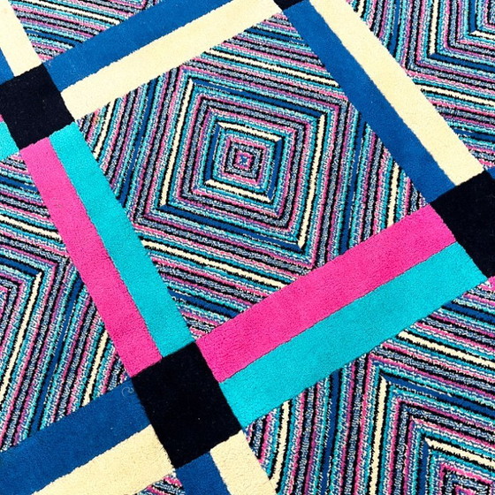 Image 1 of Tappeto in lana multicolore di Missoni, anni '80
