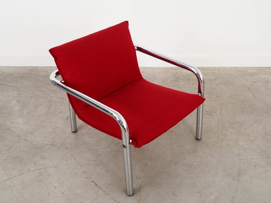 Image 1 of Fauteuil rouge, design italien, années 1970, fabriqué en Italie