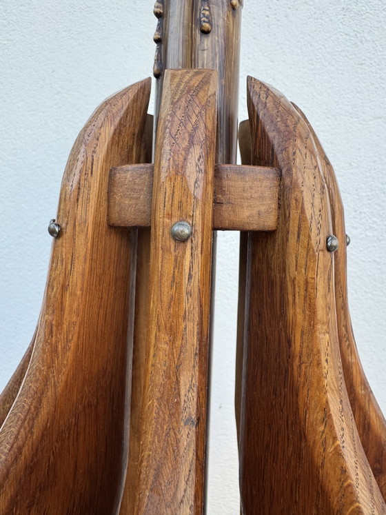 Brutalist Teak Wood Lamp, 1960s – Table lamps (photo 13 of 14)