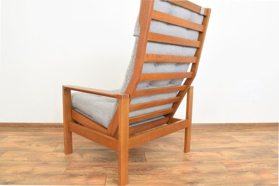 Image 1 of Fauteuil danois en chêne, style Mid-Century, conçu par Leif Alring pour Madsen & Schubell, années 1960.