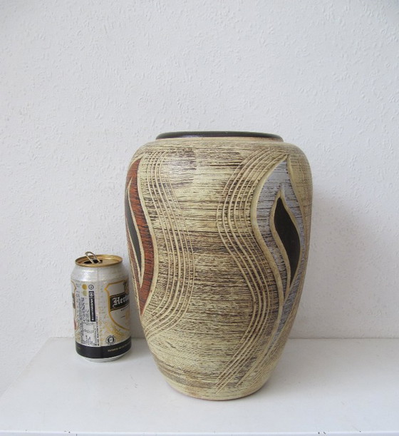 Image 1 of Sawa Keramik VASE Sgraffito-Dekor Deutschland 50er Jahre