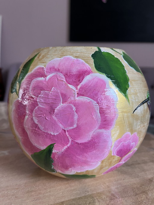 Hand-painted ball vase