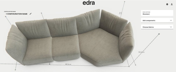 Image 1 of Edra Standard modular Sofa fabric T 3 modules LP 21,500,-