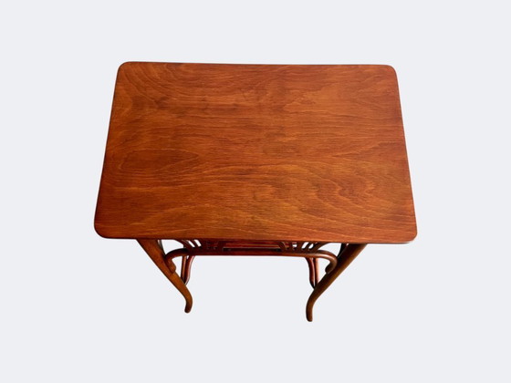 Image 1 of J & J Kohn Austria Beech Bentwood Side Table - Jacob and Josef Kohn Vienna Secession Occasional Table - Art Nouveau Accent Table