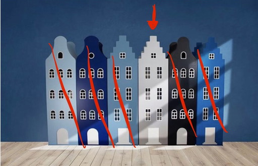 4x kastvaneenhuis grachtenpand kledingkast 