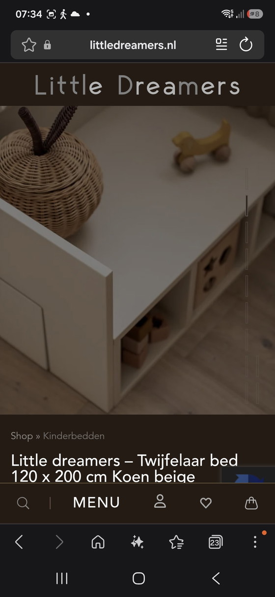 Letto Little Dreamers Koen Beige 120x200 – Letti, Mdf, Wood (photo 4 of 7)