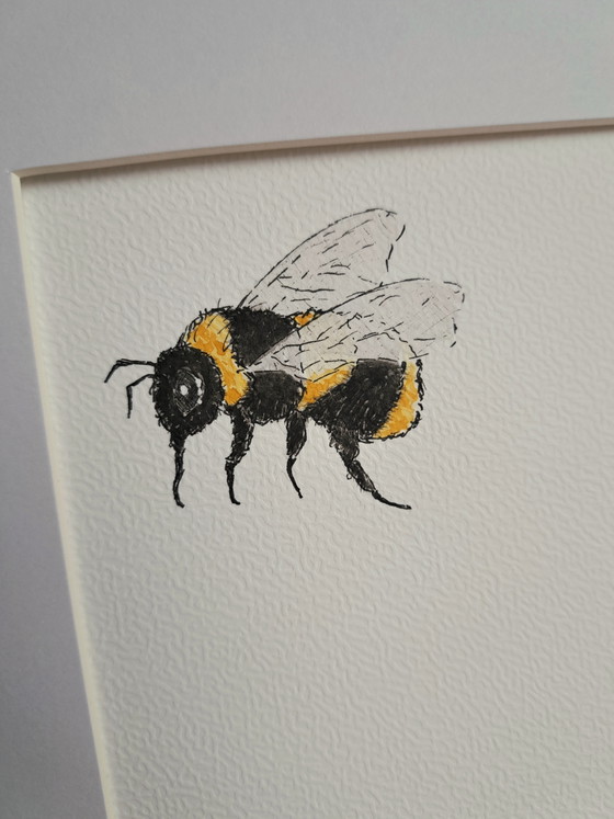 Acuarela de una abejita | Incluye marco – Pinturas y dibujos, Paper (photo 5 of 5)