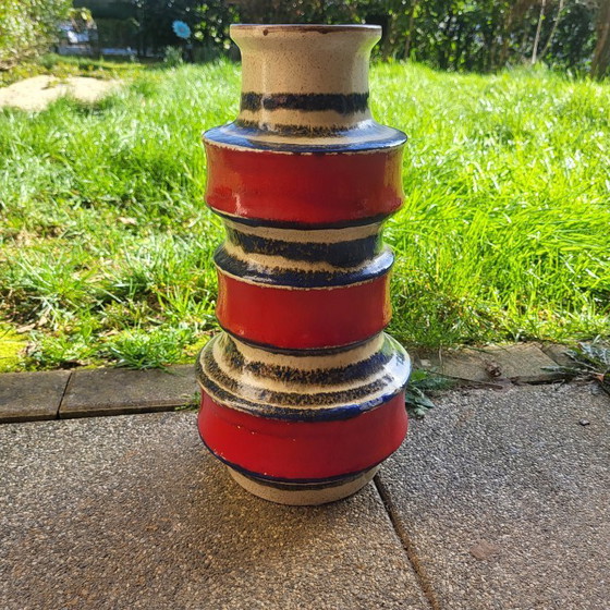 Image 1 of Mid century vase, Pagoda bye Scheurich keramik, 1960, 70, vintage, west germany 