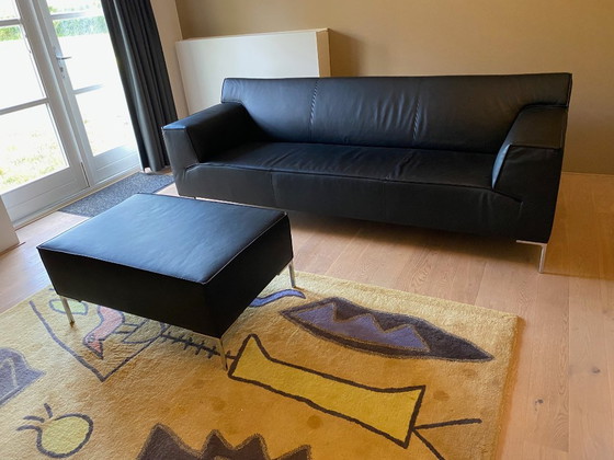 Design On Stock Bloq 3-Sitzer mit Hocker – Sofas, Leather, Metal (photo 3 of 7)