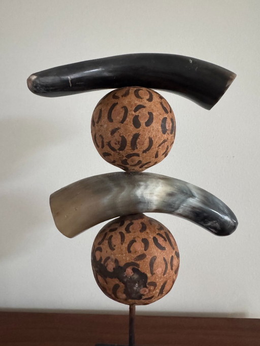 Rare Buffalo Horn Sculptures