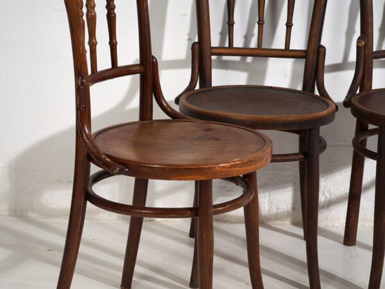 Antique Viennese style chairs (c.1920). Set of 4 pieces #4 – Dining chairs (photo 17 of 40)