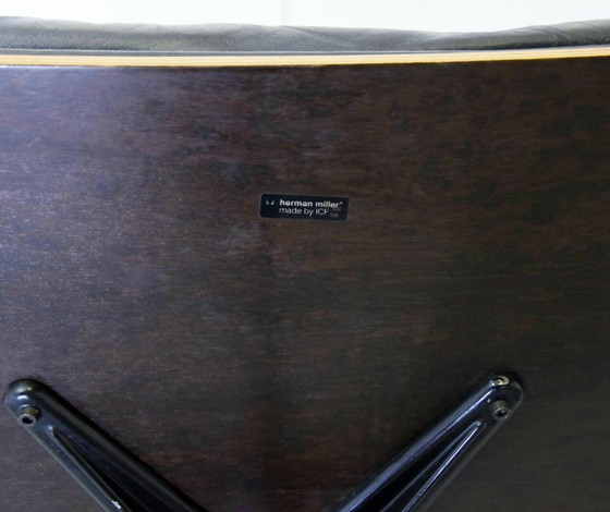 Image 1 of ICF, Herman Miller - Ray Eames, Charles Eames - Loungefauteuil met voetenbank - Model 670 & 671
