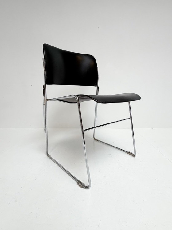Set di 6 Sedie Impilabili di David Rowland per HOWE, anni '70 – Sedie da pranzo, Metallo, Vintage (photo 12 of 13)