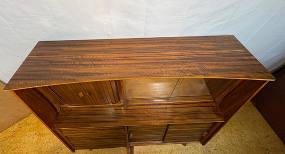 Image 1 of Mid Century Retro Vintage Walnut Sideboard / Drinks Cabinet by F.D. Welters (Circa 1960)  A stylish and highly functional mid ce