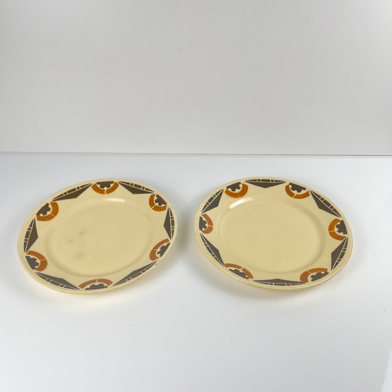 Image 1 of Par de platos de postre Art Déco de Badonviller, 1920/1930.