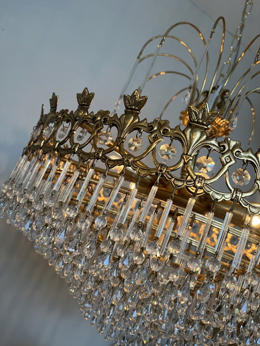 1920s / Art Nouveau style Vintage crystal chandelier