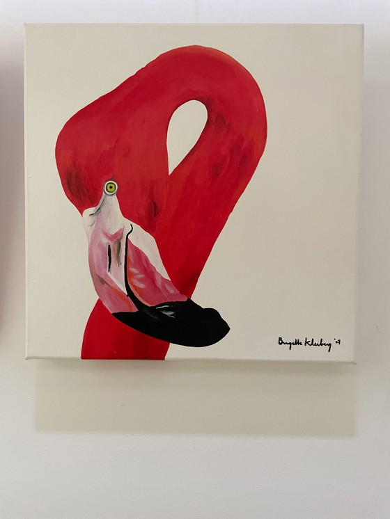 Image 1 of 2 paneles de flamencos