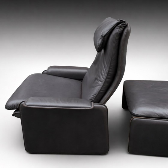 Image 1 of De Sede DS 61 poltrona reclinabile e pouf (modello grande)
