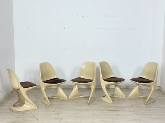 Image 1 of Set van 5 Casalino Casala stoelen / Vintage Space Age eetkamerstoelen – jaren 70