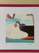 Quadro fine-art giclèe Diego Santini 19x19 cm, non ti lascio, figurativo