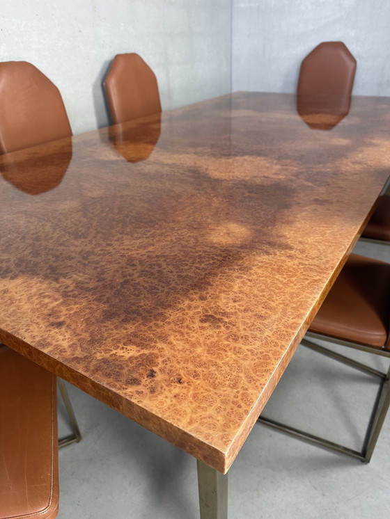 Image 1 of Table de salle à manger Regency au design vintage + 6 chaises - Belgochrom