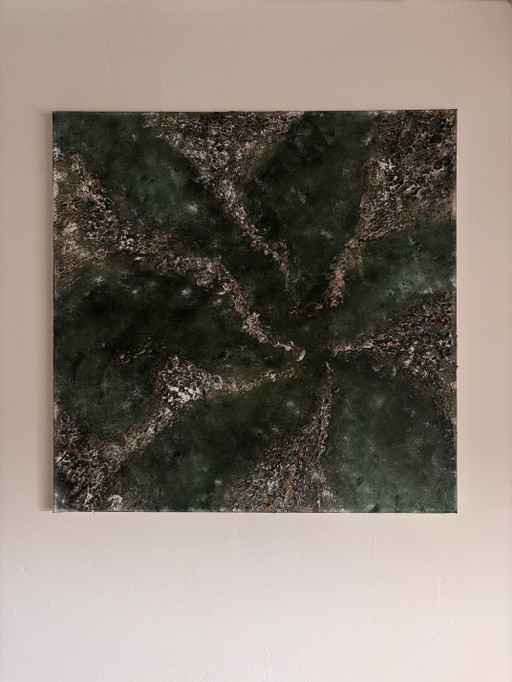 Destination. 60x60 cm – schilderijen tekeningen, Canvas