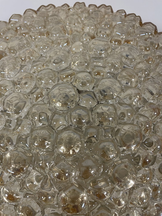 Image 1 of Lampada da parete o da soffitto con texture a bolle di vetro di Helena Tynell per Limburg, Germania, anni '60