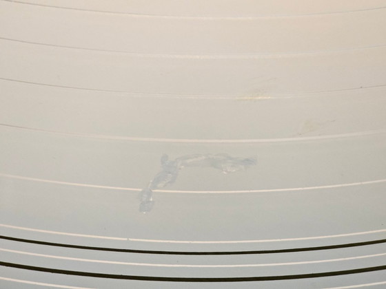 Image 1 of Lampada a tromba vintage - cappello da strega - Meblo - lampada a sospensione - plastica - oro - anni '70